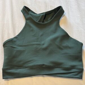 Nike Dark Green High-Neck Sports Bra